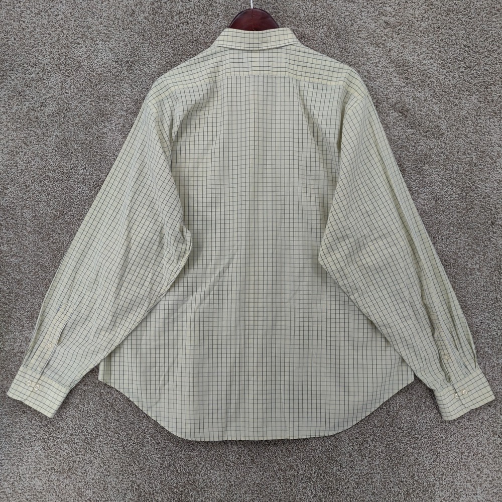 Vintage Polo Ralph Lauren Shirt Mens 17.5 Yellow Plaid Andrew Long Sleeve Button - Picture 10 of 14